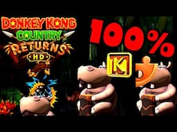 5-6 Springy Spores 🐵 Donkey Kong Country Returns HD 100% Walkthrough (All Puzzle Pieces + Letters)