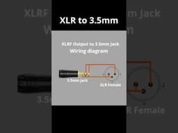 DIY : Xlr to 3.5mm wiring diagram #shorts #diy #audiocable #audioconnection