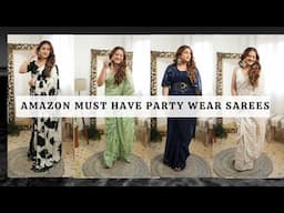 AMAZON PARTY WEAR SAREES| WINTER WEDDING STYLING TIPS GoGlam