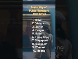 Availability of Public Transport: Best Cities