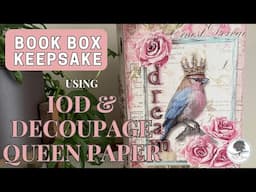 Create a Beautiful Book Box using Decoupage paper, Iron Orchid Designs & Pentart