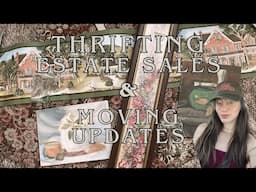 MOVING VLOG 🏡 - Thrifting ESTATE SALES, home updates & THRIFT HAUL