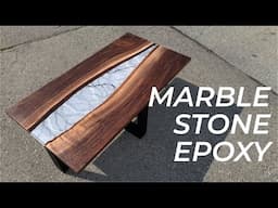 Creating A Marble Stone Epoxy River In A Walnut Coffee Table