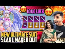 10 UC LUCK NEW GLACIER SCAR-L & ULTIMATE SET CRATE OPENING IN BGMI 😱 FREE UC - BGMI CRATE OPENING