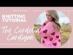 Make this adorable heart cardigan! The Cordelia Cardigan Knit and Duplicate Stitch Tutorial