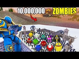 Can All SPACE MARINE Legions Hold WALL vs 10,000,000 ZOMBIE ARMY?! - UEBS 2: Warhammer 40k Mod