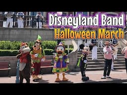 Disneyland Band Happiest March Along | Halloween 2024 | Main Street Town Square Train Station