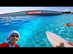 SURFING SANTAS IN THE WAVE POOL! (RAW POV)