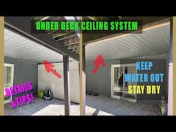 Under deck roof and ceiling system - under deck drainage - waterproof under deck with panels