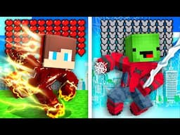 JJ & Mikey got SUPER POWERS turned into SUPERHERO DC and MARVEL In Minecraft! - Maizen