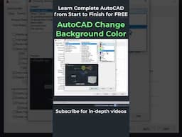 AutoCAD Change Background Color #Shorts