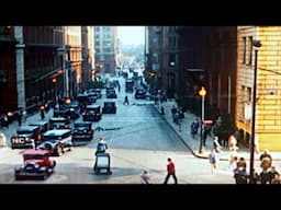 Boston 1920s in color [60fps, Remastered] w/sound design added