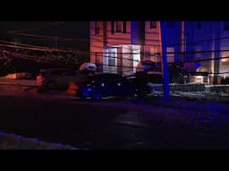 2 injured in crash that brought down power lines