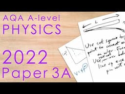 AQA 2022 Paper 3A - A-level Physics Past Paper