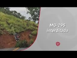 Deslizamento interdita MG-295 no Sul de Minas