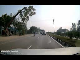 Live Dashcam Footage: Sudden Bike-Car Collision on Ropar-Chandigarh Highway