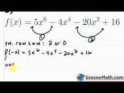 Descartes' Rule of Signs Practice Test Full Solutions