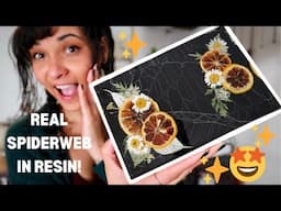 MUST SEE Real Spiderweb Preserved in Epoxy Resin! You HAVE TO try this DIY! Resin Art For Beginners!