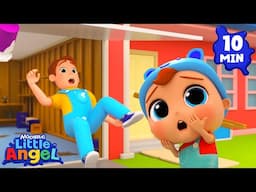 Oh No, Daddy Falls Down! 🩹 | Little Angel | Nursery Rhymes