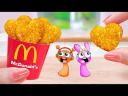 🍟 Yummy Miniature Crispy Chicken Heart Balls McDonald's Style Recipe 🐥 ASMR Cooking Food Video