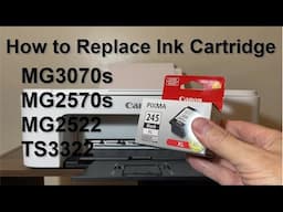 Canon PIXMA MG3070s Cartridge Change | How to Replace Canon Ink Cart