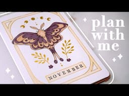 November 2024 bullet journal setup | plan with me | dark academia theme 💜