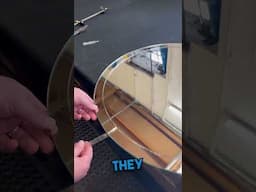 This is how workers cut a perfect circle on glass!