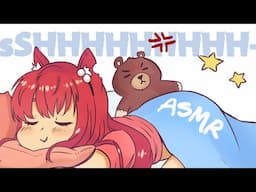 Bear Wants to BLEEPING Sleep!!! || ASMR [clock tick tock, drip drip, crickets, owl, headpats, story]