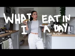 WHAT I EAT IN A DAY// high protein vegan, healthy, happy!!