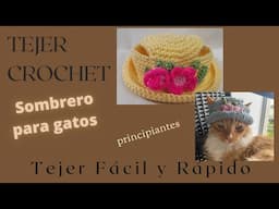 Tejer Crochet:  Sombrero para gato