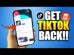 How to Get TikTok BACK After Deleting the App📲