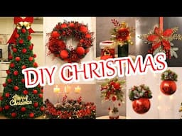 DIY CHRISTMAS DECORATIONS IDEAS 2024 - RED CHRISTMAS DECOR IDEAS