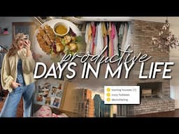 DAYS IN MY LIFE | touring houses (!!!), cozy hobbies, decluttering, & weekend roadtrip prep 🧺