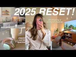 2025 RESET! ⭐️ cleaning out my apartment, mini glow up, working out, working on my goals! 🎀