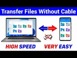 How to Transfer Files From Mobile To Laptop Without Data Cable | Mobile To PC File Transfer