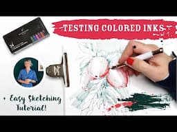 How to Use Colored Inks for Sketching: Test and Tutorial