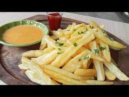 HOMEMADE FRENCH FRIES | How to make crispy fries? | LosKusineros