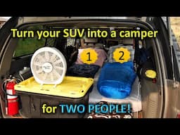 Turn your SUV into a camper FOR 2 PEOPLE!