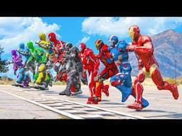 Marvel Rivals Avenger VS Spider Optimus Prime Team | CHALLENGE SUPERHEROES Running Event #1118