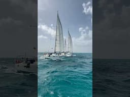 The race to Anegada saw excitement at the end of the course with teams neck and neck.