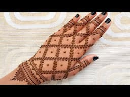 Very beautiful back hand mehndi design | Simple checks mehndi design | Stylish Mehndi design| Mehndi