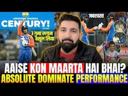 Abhishek Sharma 37ball 100, 13-six in his 135, Aisay kon marta hay yaar? IND make 247/9