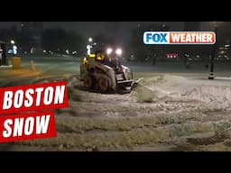 Boston Digs Out From Several Inches Of Snow As Winter Storm Begins To Wind Down