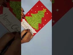 DIY Easy Christmas Card idea #christmas #shorts #shortvideo #youtubeshorts #short