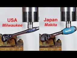 HYDRAULIC PRESS VS SOCKET WRENCHES WITH RATCHET, USA AND CHINA