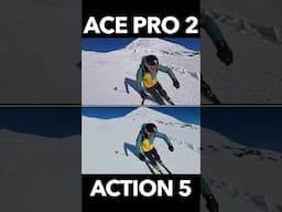 DJI Action 5 Pro vs Insta360 Ace Pro 2 Skiing Test  #insta360acepro2 #djiaction5 #skiing