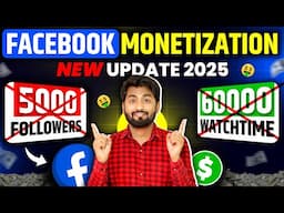 😱NEW FACEBOOK MONETIZATION BIG UPDATE 2025 | Eligibility & Criteria ? Facebook Monetization Setup