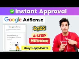 ✅Instant AdSense Approval 2025 (Only 4 Step) | Google AdSense Approval 2025 For Blogger & WordPress