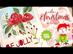 christmas advent day one  vlogmas Painting-a-Day Advent Calendar | Countdown to Christmas 🎄✨