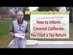 Updating Covered California That You Filed a Tax Return Letter